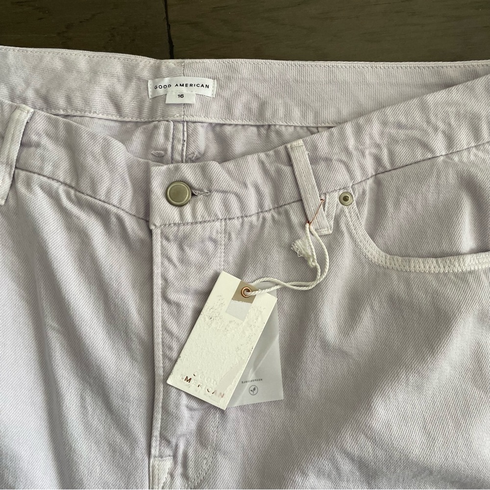 - Good American lavender straight leg jeans - Picture 4 of 5